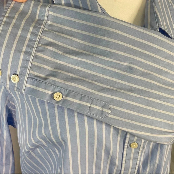 Nautica Blue Striped Button Down‎ Shirt - Picture 2 of 6